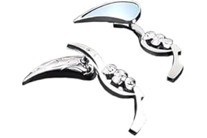 BHYSHOP Rétroviseur latéral en forme de tête de mort - Chromé