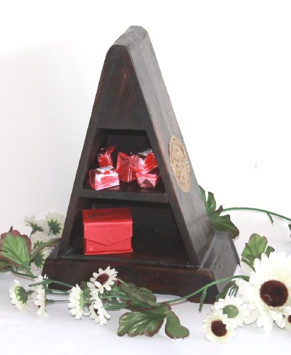 Holz Pyramide 04 braun B 21 x H 29 x T 11 cm - 5