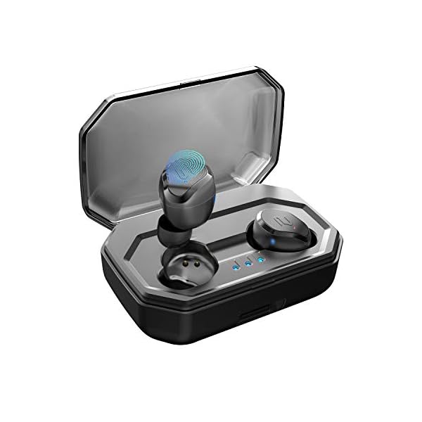Bluetooth Kopfhörer in Ear,Antimi Bluetooth 5.0 Headset Sport Kabellose Stereo-Minikopfhörer mit IPX6 Wasserdicht,Mikrofon,Ladekästchen 3000mAh,Ohrhörer 2019 Neueste