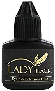 Eyelash Extensions Max Bond Glue / Adhesive Fast Strong Black/ SKY LADY BLACK 10g (5 Bottle)