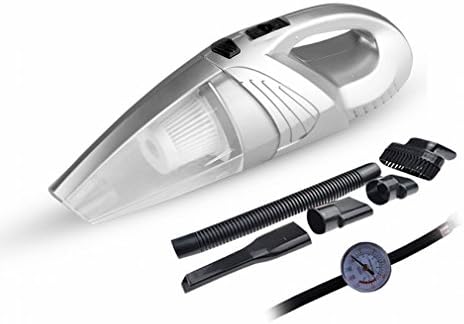 Car Vacuum Cleaner Four-in-one Inflatable Pump High-power 120w Wet and Dry Dual-use Automotive Supplies,Silver