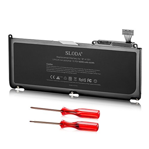 SLODA Laptop Ersatzakku für Apple Macbook 13″ A1331 (A1342 Ende 2009 Version Macbook 6,1, Mitte 2010 Version Macbook 7,1) Kompatibel für MacBook 13 Zoll Ersatzbatterie [Li-Polymer 10.95V 5500mAh] - 4