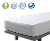 Velfont Protège-Matelas imperméable Respirant pour Berceau, Blanc 160 x 200 cm