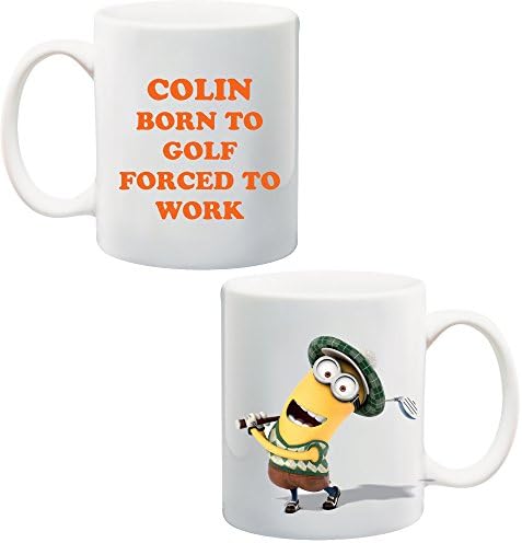 Despicable Me Minions Golf (4) Personalised Customised name mug cup kids Gru Gift