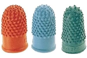 LIBELLUS JPC/WONDAY - Lot de 3 Sachets de 12 Doigtiers Hérissons en Caoutchouc, Diamètre : Rouge 15 mm, Vert 17 mm, et Bleu 19 mm - 36 Doigtiers au Total