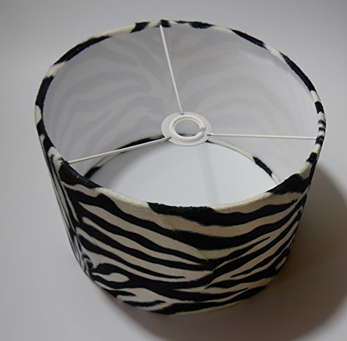 Lampenschirm rund, 30/30 cm, ca. 20 cm hoch, Art. 1502, (Stoff: Zebra), für E14 & E27 geeignet - 4