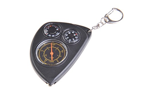 Huntington Télémètre Curvimètre: Boussole, télémètre, opisomètre, curvimètre, thermomètre, Couleur: Noir, LX-2