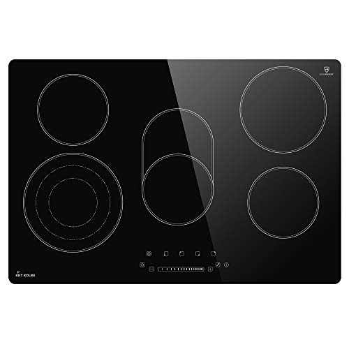 Glaskeramikkochfeld 77cm (Autark, 8,6kW, 9 Stufen, 5 Zonen, Rahmenlos, Dreifach-Zone, Touch, Bräter-Zone, Automatik-Timer) KF7705RL - KKT KOLBE
