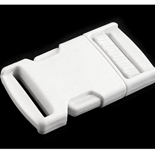 BIG-SAM - 2x Steckschnalle - 25mm - in verschiedenen Farben für Gurttaschen, Latzhosen, Taschen usw. (Weiß)