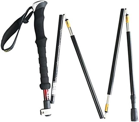 Montelin Men's Collapsible Durable Antishock 5-Section Lightweight Trekking Poles Blue DT9251