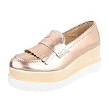 plateau slipper blau  Ital-Design Slipper Damen-Schuhe Low-Top Plateau Halbschuhe Rosa Gold, Gr 39, 371-P-