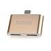 Produktbild TUTUO USB Hub Type C auf USB-A x 2 Ports Adapter OTG Hoch Kompatibel für MacBook Pro, Chromebook Pixel, Nexus 5X/6P, Huawei P20, Samsung Galaxy S8 S9 Note 8, OnePlus 6, Lumia 950 XL und mehr (Gold)