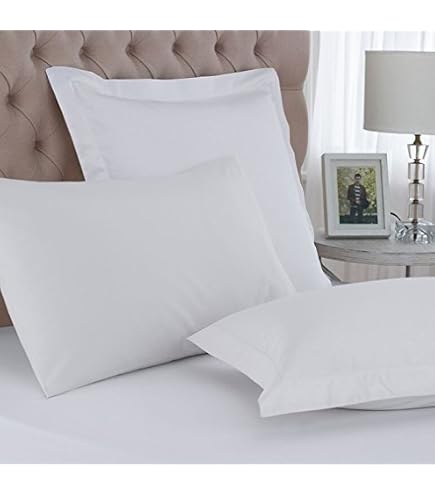 HOMESCAPES Cuscino In Piuma D'anatra 60x70 Cm - Set Di 2 Cuscini Rettangolari - Morbido, Ipoallergenico E Antiacaro