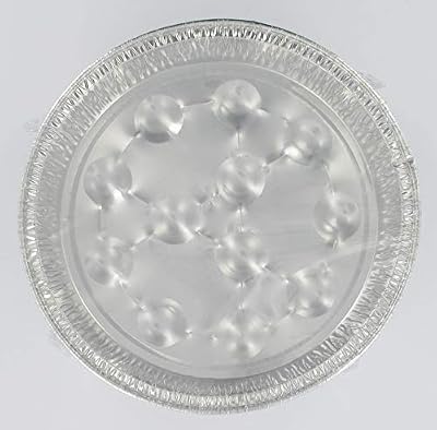 Fackelmann 2433350 Lot de 10 Plats pour escargots en Aluminium, fabriqués en France, Gris, 17,5x17,5x2,2cm