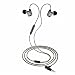 Produktbild Lasmex In-Ear Kopfhörer E10 mit Mikrofon und Fernbedienung für iOS- und Android-Geräte, Ohrhörer mit 3,5mm Klinkenstecker und 3 verschiedene Ohrstöpsel, Schwarz