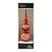 Produktbild Christbaumspitze rot glänzend mit Golddekor ca. 34 cm, aus Glas, mundgeblasener Baumschmuck, Baumspitze