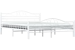 ‎VIDAXL vidaXL Rama łóżka biała metalowa 160 x 200 cm