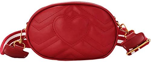Womens Elegant PU Leather Purse Mini Clutch Bag Fashion Waist Bag Phone Bag Fanny Pack Woman's Handbag Cross Body Gag (Red)