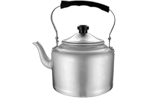 Happyyami Bollitore in alluminio grande, bollitore per caffè, teiera, teiera, pentola, per campeggio, picnic, viaggi, 3 litri