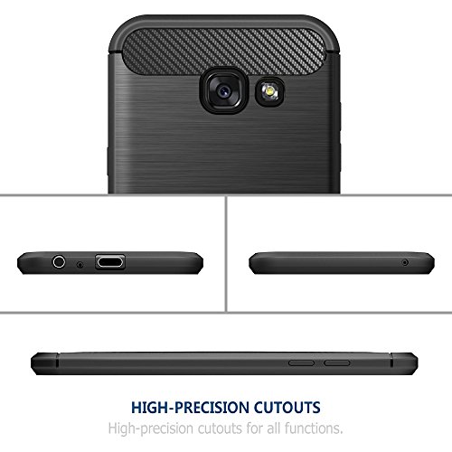 Simpeak Samsung Galaxy A5 2017 5 2   Funda  Negro TPU Samsung Galaxy A5 Carcasa Funda Suave Flexible Piel Resistente a los Ara  azos Silicona Protectora para Samsung A5 2017