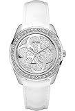 Guess Damen Analog Quarz Uhr mit Leder Armband W0627L4
