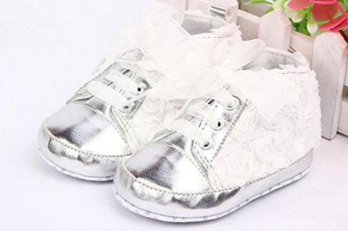Silvercell Baby Schuhe Princess Lederschuhe Kleinkinder Blumen Flache Schuhe - 2