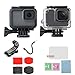 Produktbild Für GoPro Hero7 Weiß / Silber Zubehör Set Wasserdichtes Gehäuse Shell Tauchen 40m Schutzhülle (1 Wasserdichtes Gehäuse+1 Kasten+1 Gehärteter Bildschirm+4 Flache Bogenoberfläche+1 Handseil+1 J Typ)