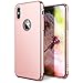 Produktbild VemMore iPhone X Hülle iPhone 10 Hülle Hard Case Handyhülle Ultra Slim Dünn 360 Hardcase Full Body Protection [3 in 1] Bumper Schutz Schutzhülle Anti-Kratzer Elegant Protective Stoßfest Hart PC Cover - Rose Gold