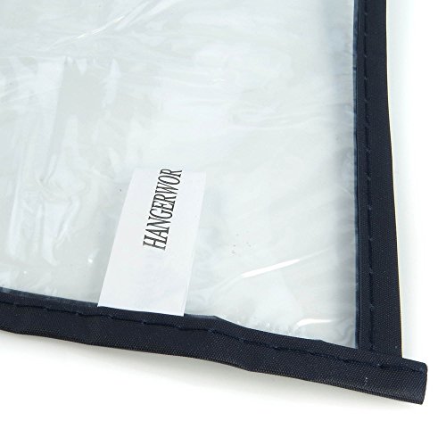 6 wasserabweisende Kleidersäcke – transparent mit buntem Saum – 100cm – Hangerworld - 11