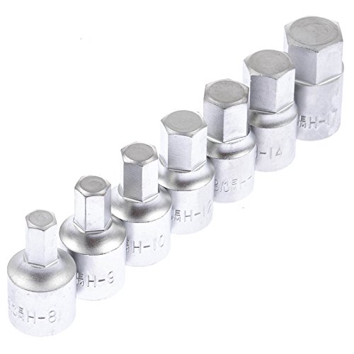 Ölwanne 6-tlg Vierkant Steckschlüssel Satz Stecknüsse Set Öl Ablassschraube Nüsse Set Nusssatz Ölablassschraube - 4