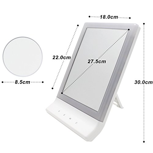 SueH Design Kosmetikspiegel LED 22cm * 18cm Angetrieben durch Batterien oder USB - 2