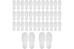 Gziztx 20 Paia di Ciabatte per Hotel, Pantofole Ospite Monouso, Punta Chiusa e getta, Pantofole Bianche per Uomo e Donna, per ospiti dell'Hotel e Spa, Bianco, 36/44 EU, Bianco, 36/44 EU