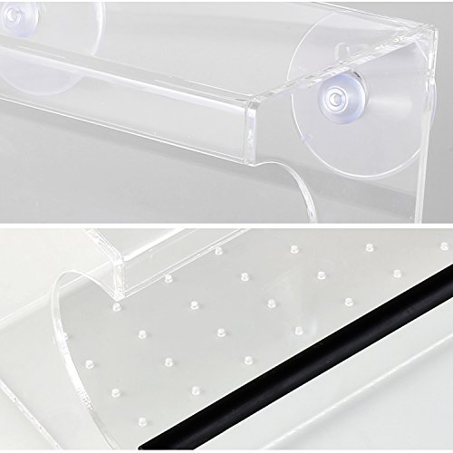 PEDY Großer Fenster Vogelfutterspender, Transparenter Saugfuß Durchsichtiger Vogelhaus Fenster Vogelfutterspender Großer Acryl Vogelfutterspender Vogelfutterstation - 6