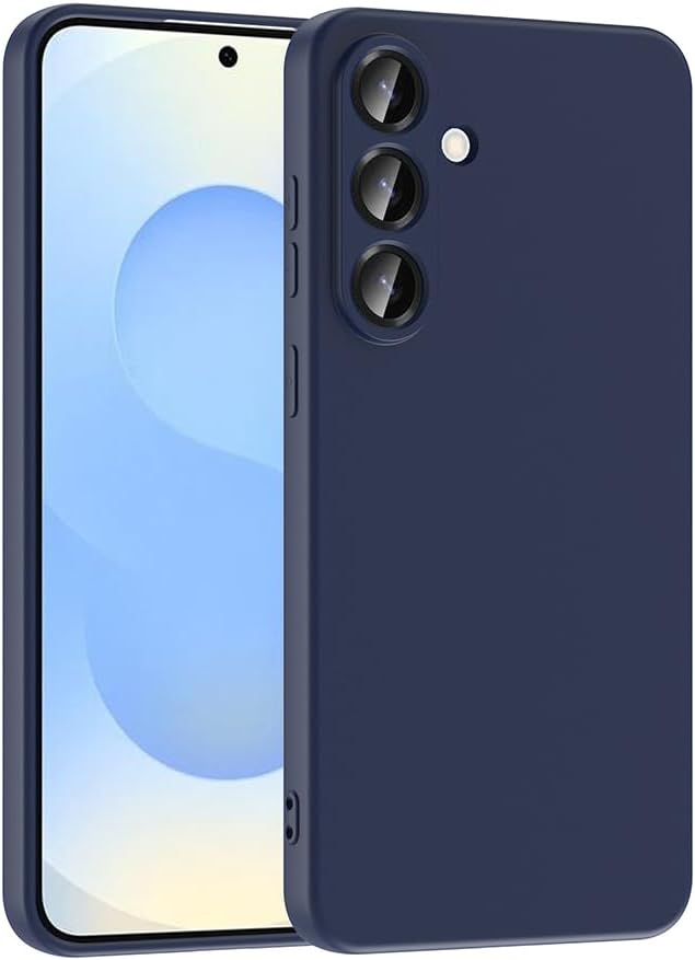 Coverzone Samsung Galaxy S25 FE İle Uyumlu Kılıf Z-Mara Lansman Vieri Tam Koruma Arka Kapak Kamera Koruma Çıkıntılı Pürüzsüz Yüzey Lacivert