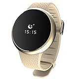 Hunpta Smart Gesundheit Armband Sport Fitness Tracker Schlaf Monitor Band Uhr (Gold)
