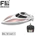 Produktbild Fm-electrics FM102 H102 | High-Speed Rennboot 39 cm lang, bis 30 km/h schnell, mit Rollenfunktion, 2.4 GHz 4-Kanal, LiPo-Akku 7,4 Volt-800 mAh, in weiß-terra Motorboot