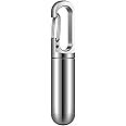 ULHYC Small Pill Box Keychain, Titanium Mini Portable Pill Organizer Case Container for Outdoor Camping Travel, Waterproof Metal Pocket Pill Holder Medicine Bottle