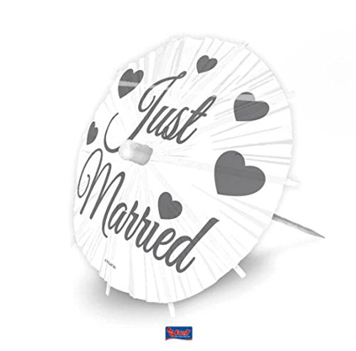 Preisvergleich Produktbild Folat Wedding Picks – Sonnenschirm Just Married (8 Stück)