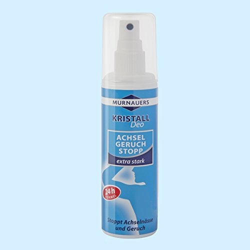 Kristall Deo Achsel Geruch Stopp, Spar-Set 3x100ml Spray. Extra Stark mit 24h Formel bei Achselnässe und Geruch. Neutraler Duft, ohne Farb- und Konservierungsstoffe.