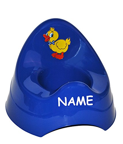 Preisvergleich Produktbild Unbekannt Töpfchen / Nachttopf - groß - mit großer Lehne + Spritzschutz incl. Name - bla..