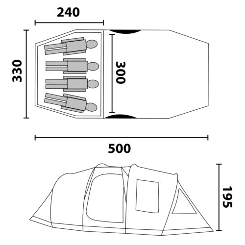 10T Kenton 4 Personen Tunnelzelt - 2