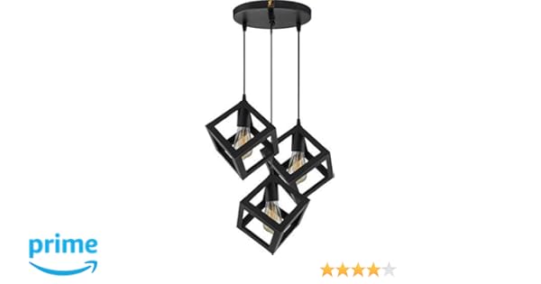 Buy R Diant Metal 3 Lights Cube Hanging Chandelier With 3 Bulbs
