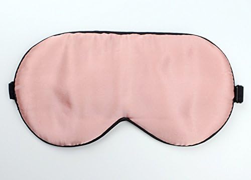 Magic78 7-Steps Mulberry Silk Eye Mask/Sleeping Mask with Free Earplugs and Carrying Pouch (Pink)