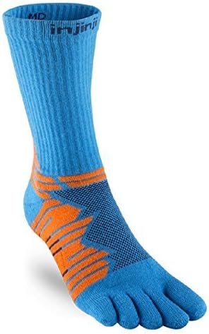 Injinji Socks Performance Ultra Run Crew Running Socks Blue M