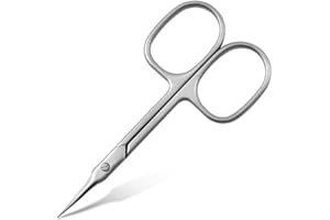 Nagelhautschere Extra Fein 1,5 mm Longivia® aus Edelstahl Hautschere für maniküre oder pedicure Nagelhaut Schere Scharf Cuticle Nail Scissors Silhouettenschere Haut und Nagel Fingernagelschere