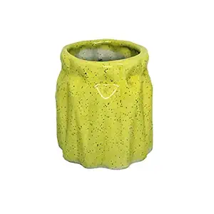 ShopMeFast New Bottle Shape Ceramic Pots Ceramic Planters for Indoor Plants/Planters | Home Dcor | Garden Dcor| Office Dcor | Decorative Succulents Pot (Color: Yellow)(L:8 cm, W:8 cm, H:9 cm)