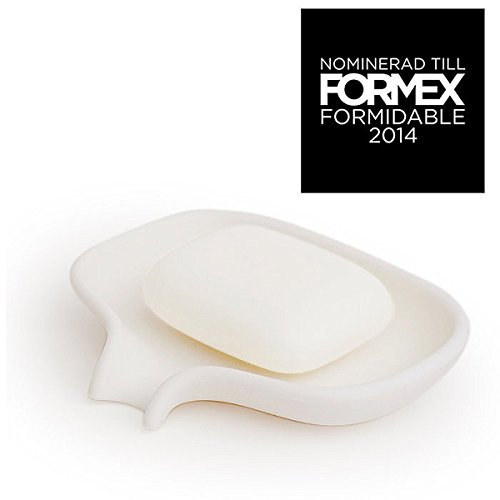 Bosign Soft Seifenschale mit Ablauf, Weiß, Silikon