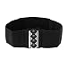 Imported Women Elastic Faux Leather Buckle Waist Wide Belt Stretch Waistband Black RS.485.00