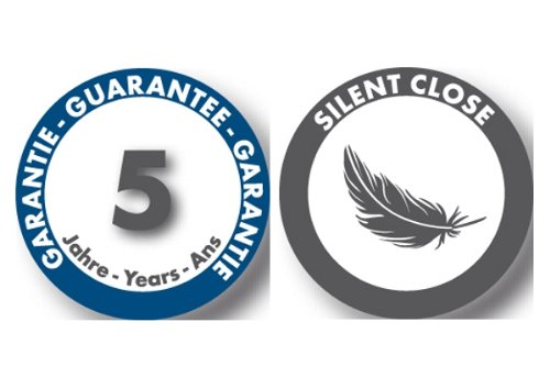 KELA 21766, Kosmetikeimer 3 l, Silent-Close, Metall, Alaska, Weiß - 4