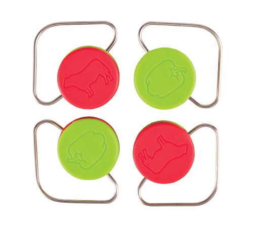 Dreamfarm Chobs, Anti-Rutsch Schneidebrettfüße, Meat Red und Veg Green (rot und grün) - 10